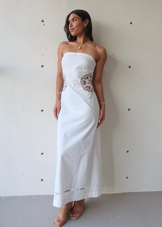 Nina Embroidered Tube Dress - Morena Lucía
