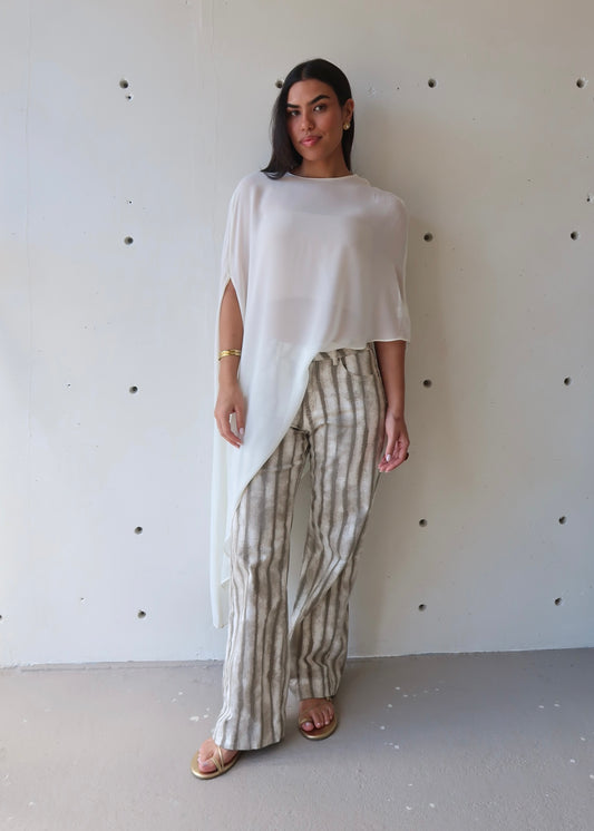 Vera Sheer Poncho - White