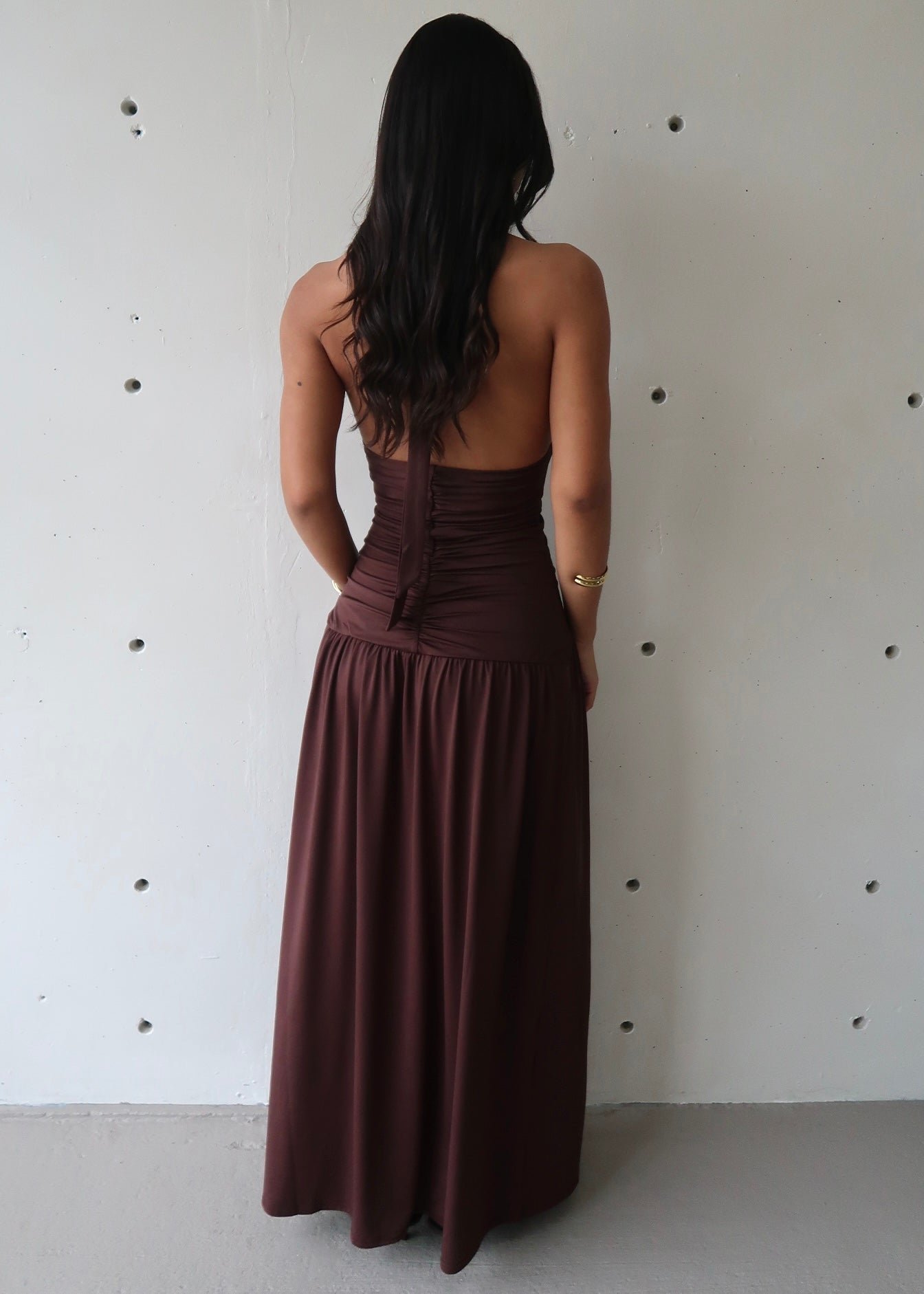 Lya Maxi Dress - Brown