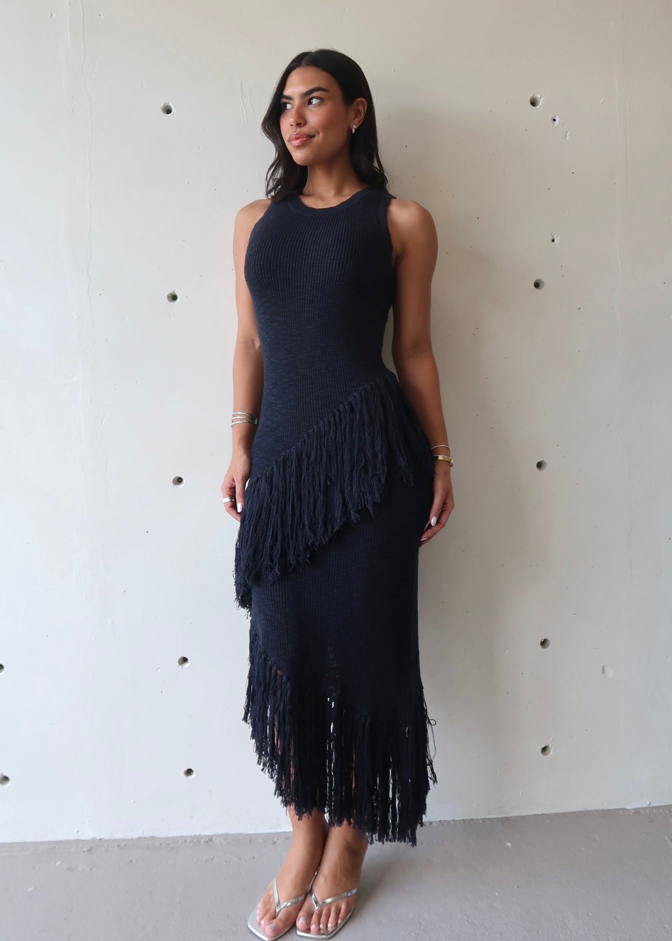 Sylvie Navy Dress