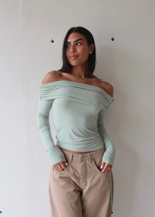 Long Sleeve Draped Top