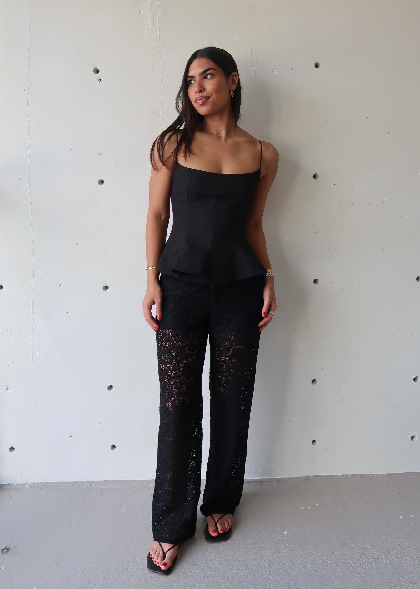 Valencia Peplum Top - Black - Morena Lucía