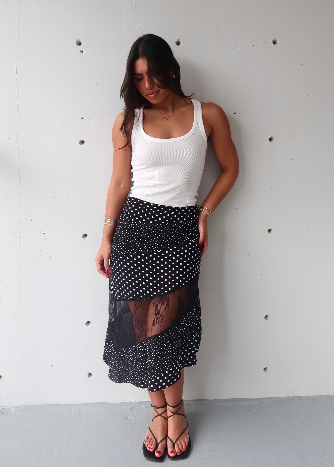 Nina Polka Dot Skirt - Pre Orden