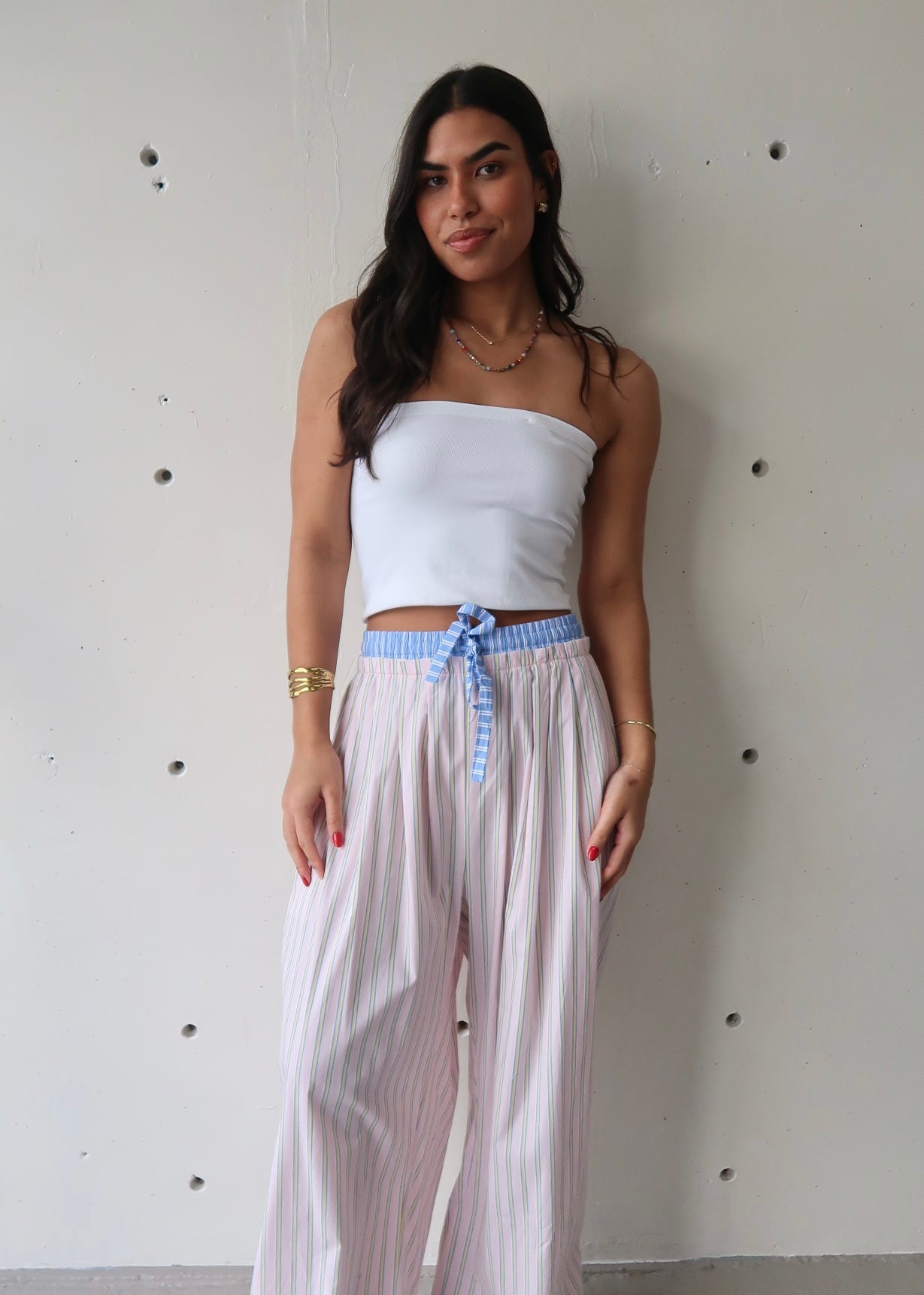 Mila Pant - Pink Blue - Morena Lucía