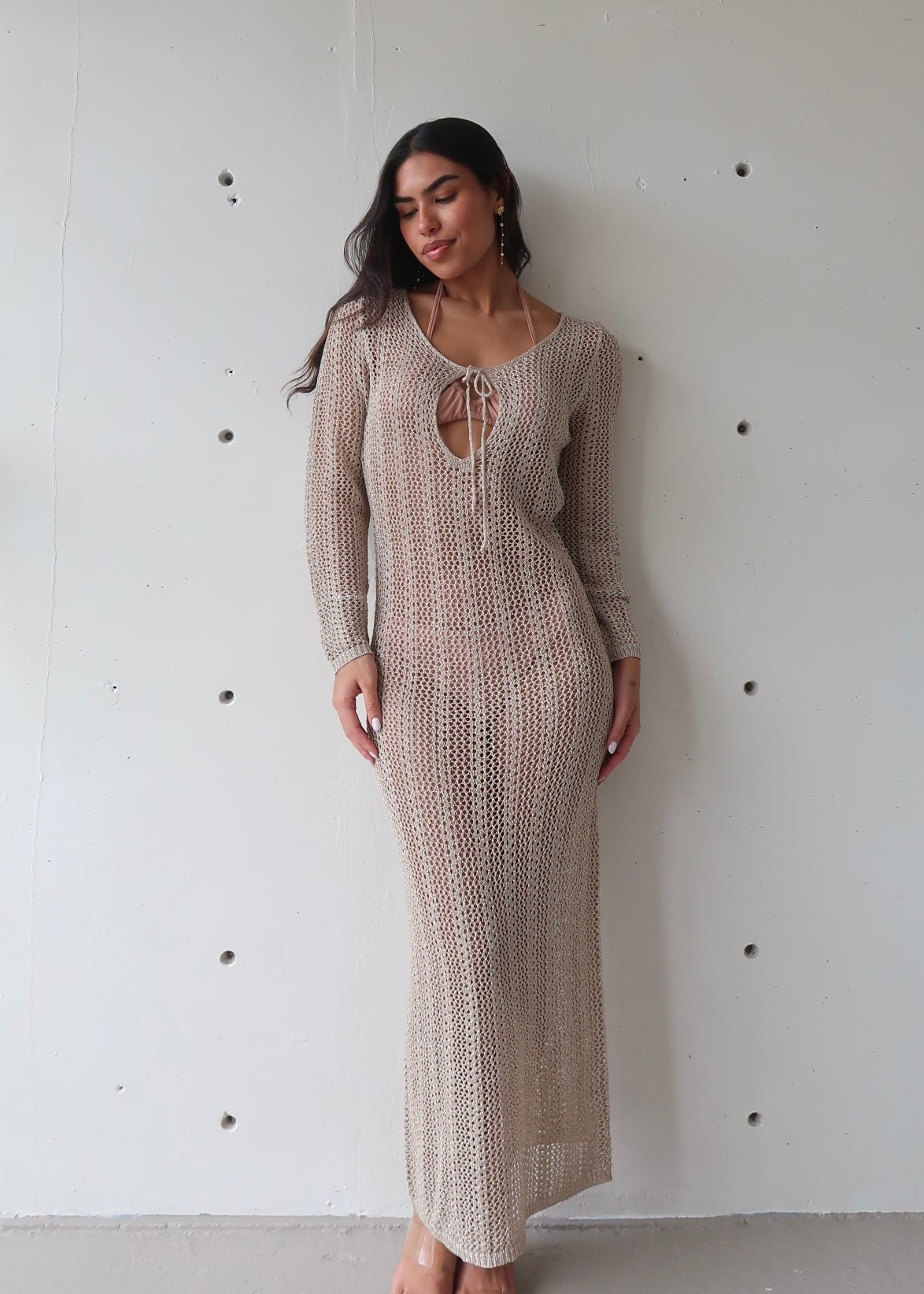 Leonora Cover Up Dress - Silver/Gold - Morena Lucía