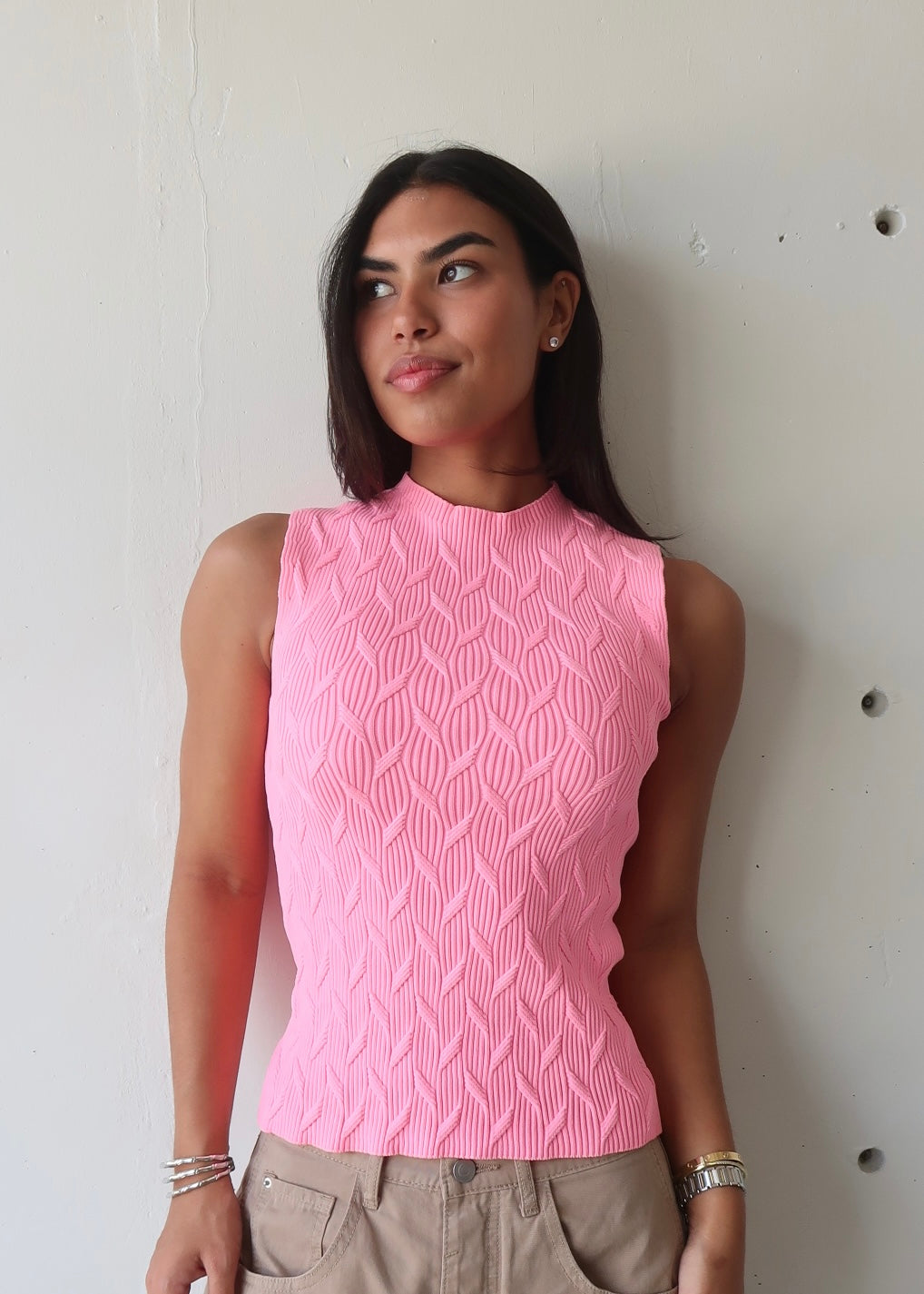 Pink Knit Top