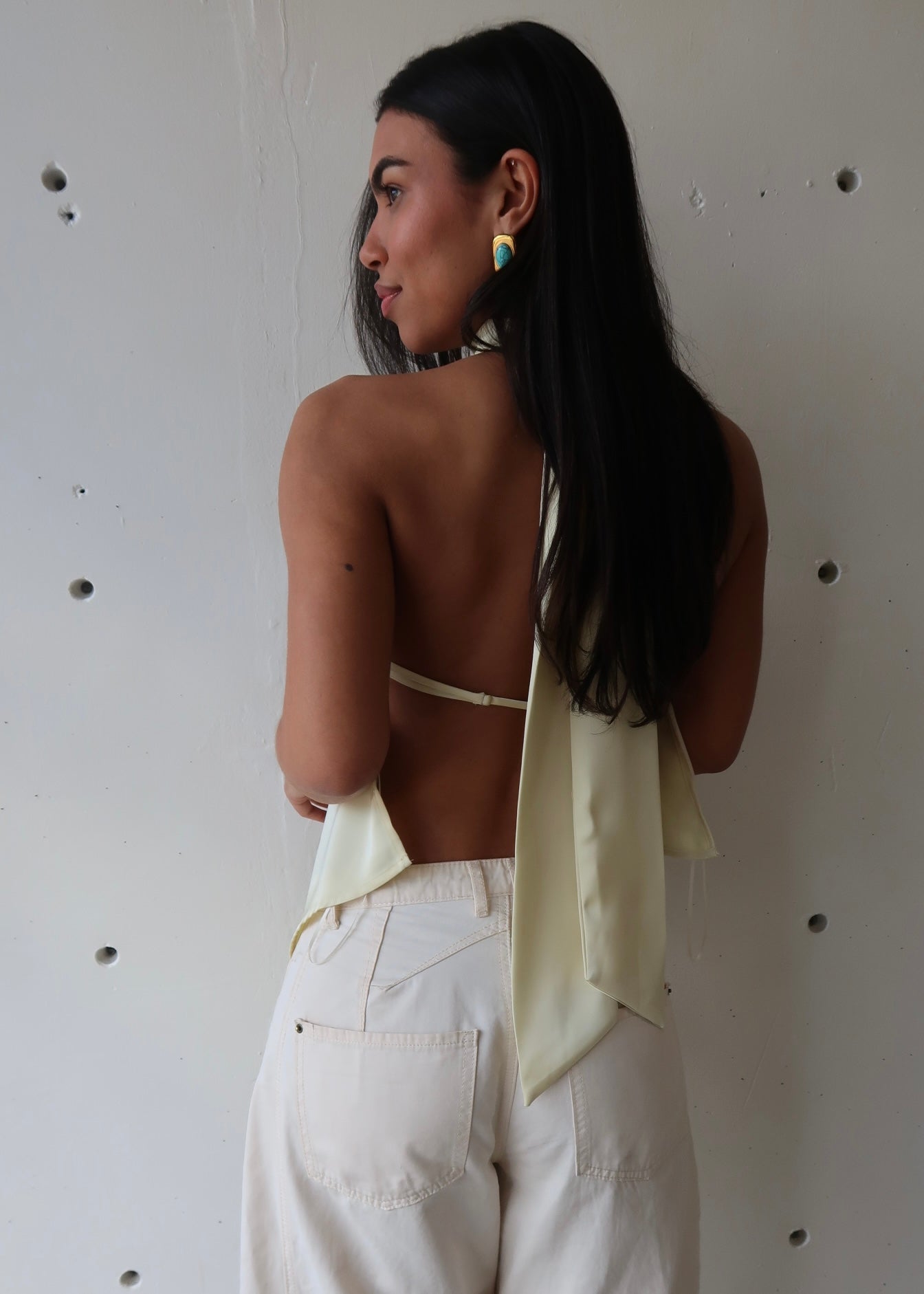 Vivienne Halter Top - Butter Yellow