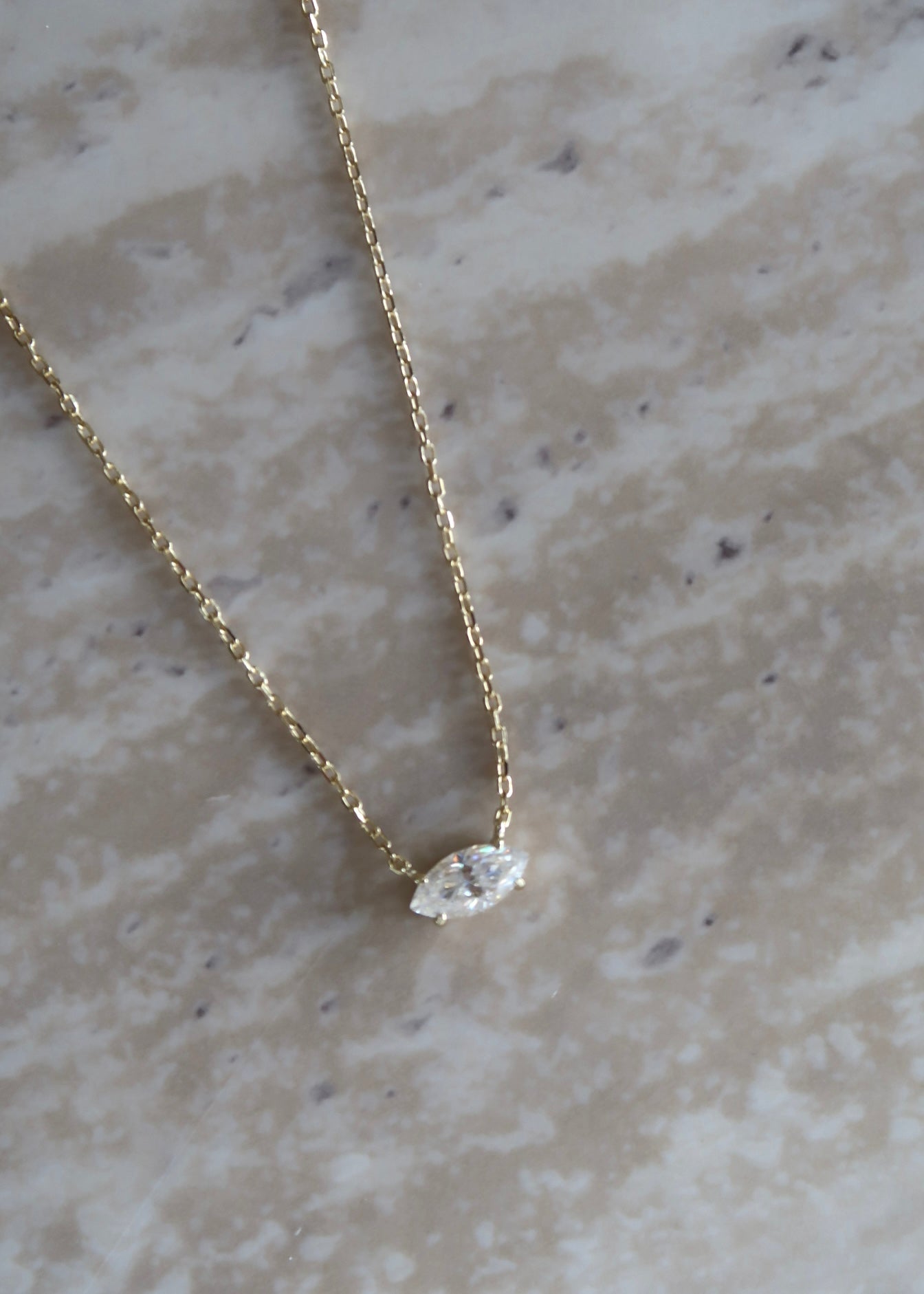 Marquise Moissanite Necklace