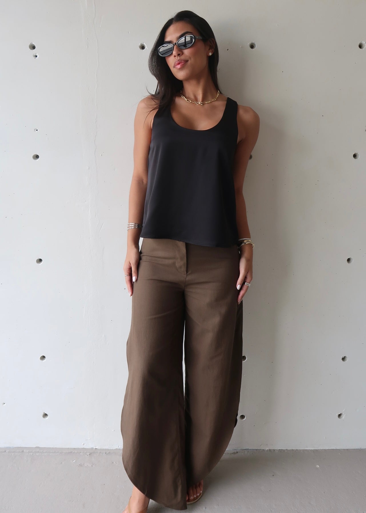 Saphira Silk Top - Black