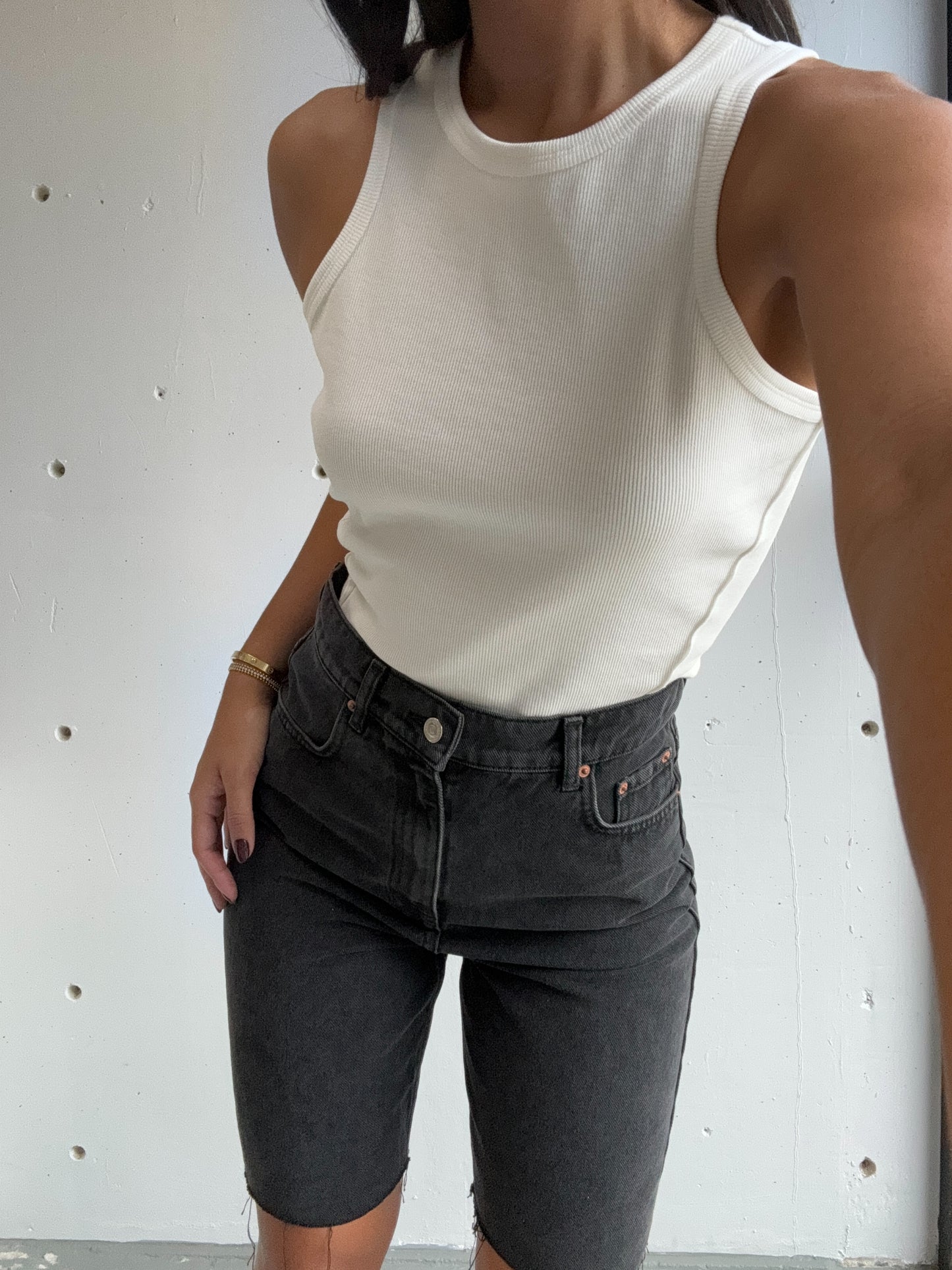 black bermudas short - Morena Lucía