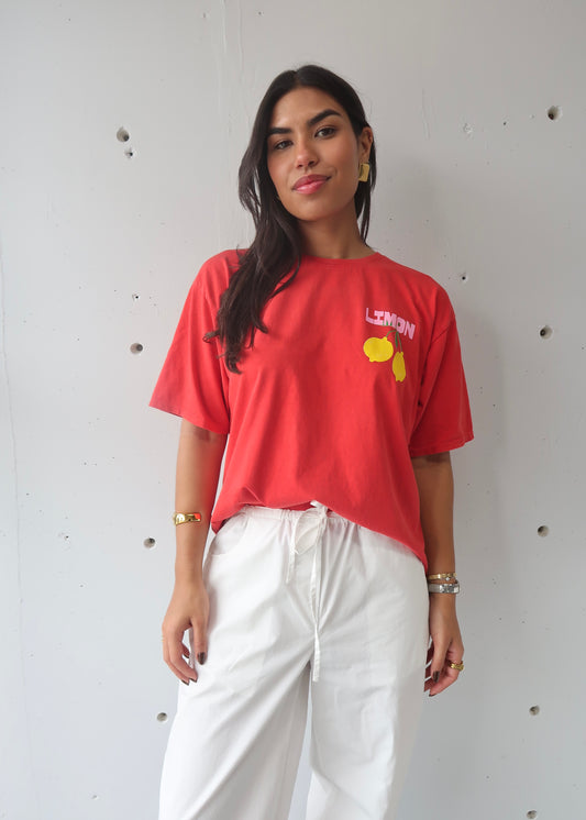 limon cello t-shirt red