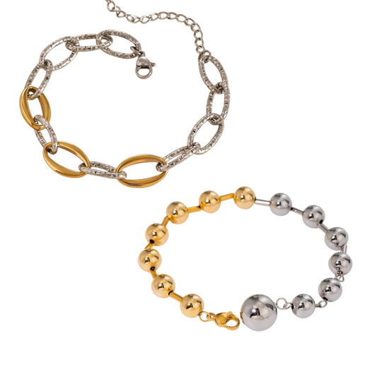 two tones bracelets