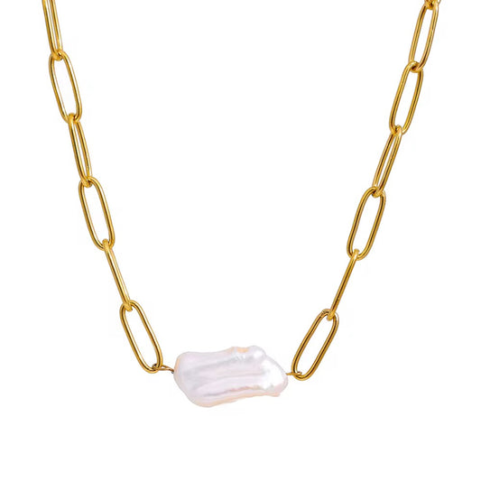 lina pearl link necklace