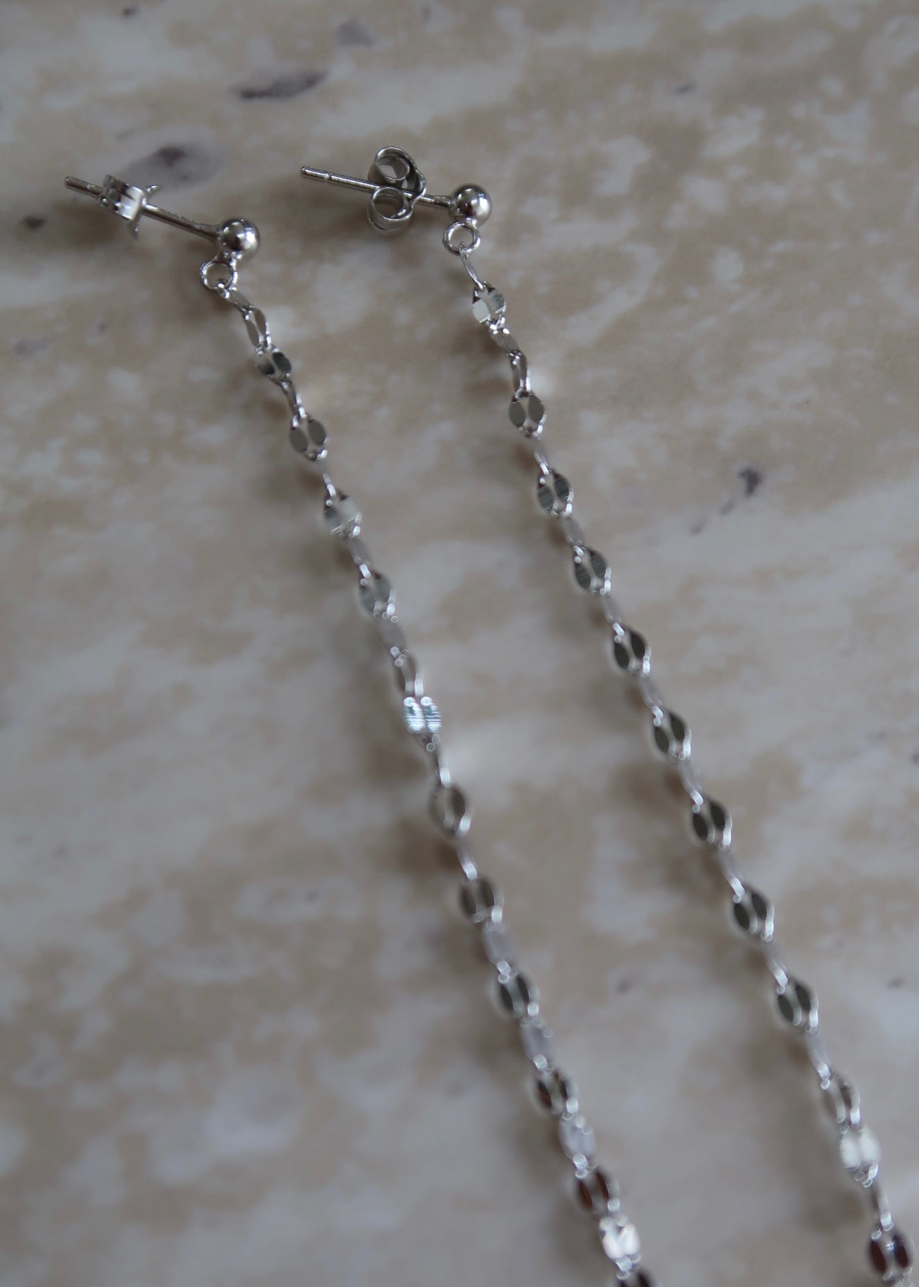 Lumi Long Earrings - Silver