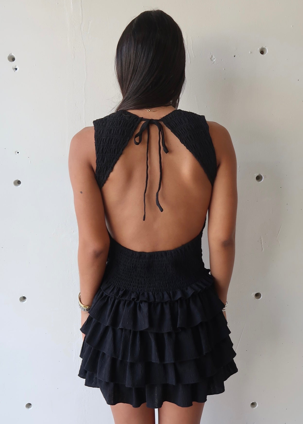 Black Ruffle Dress