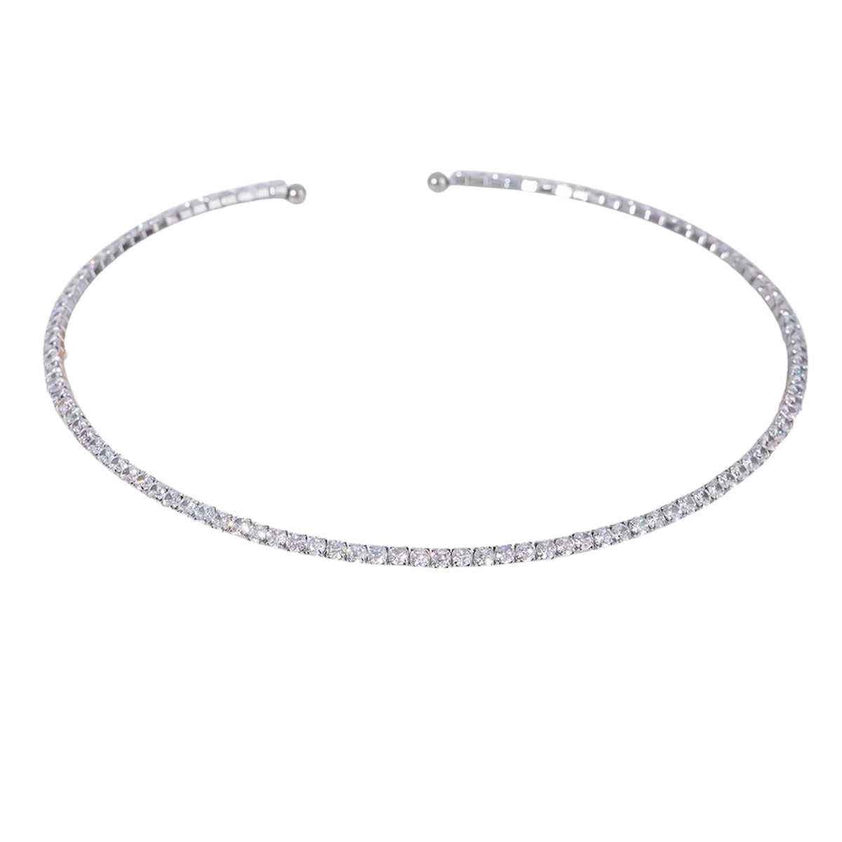 Tiffany Tennis Necklace Silver - Morena Lucía