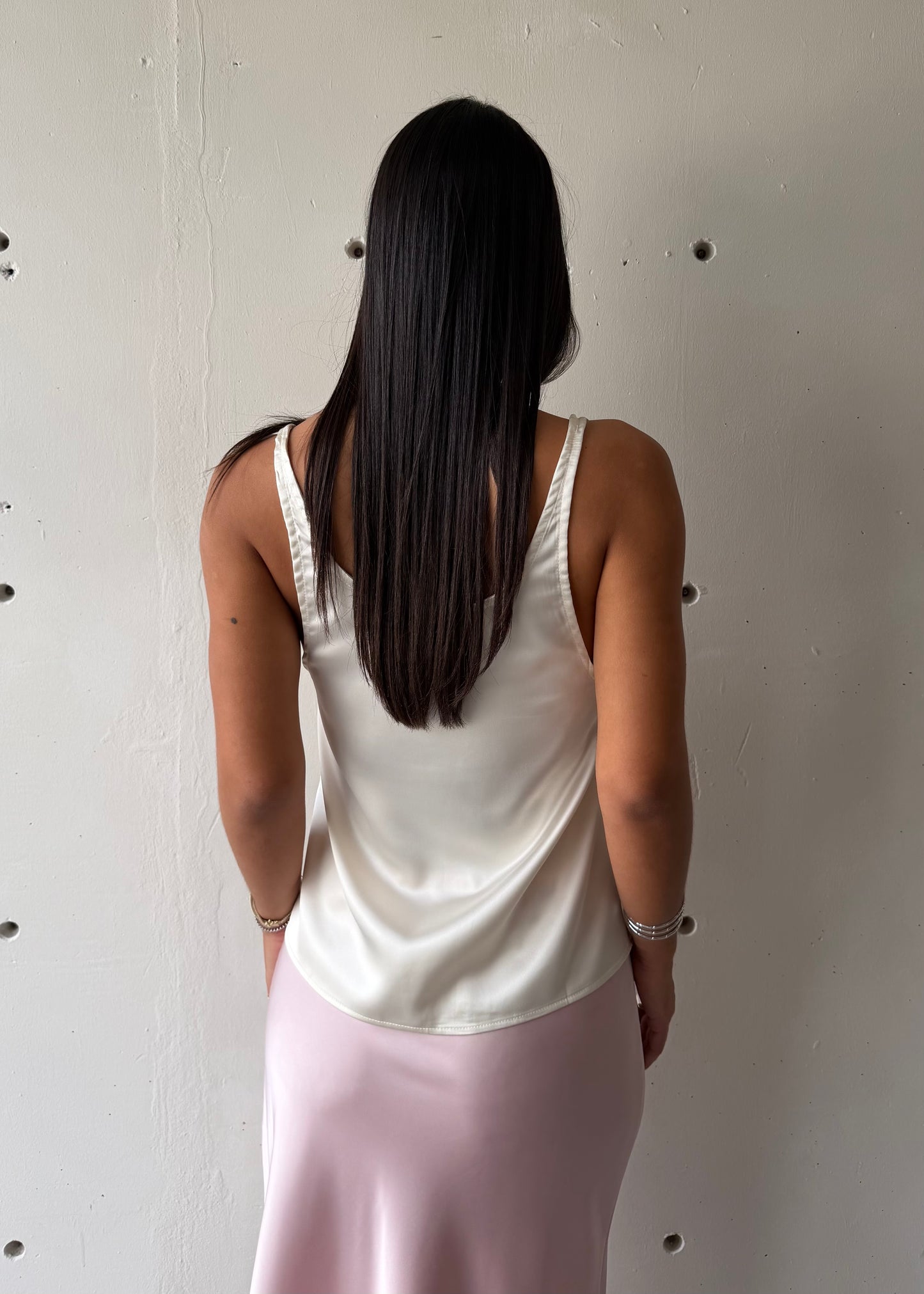 Azira Silk Tank Top - Off White