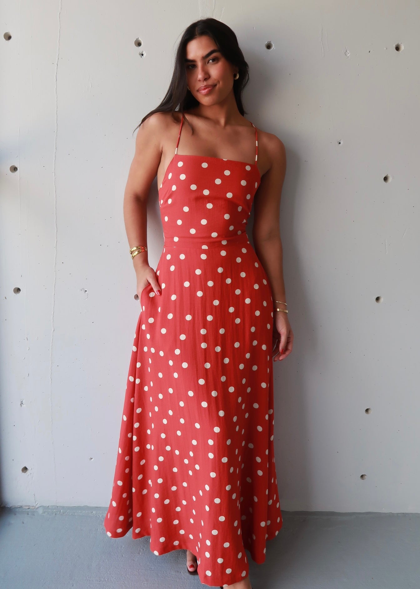 Stefania Polka Dot Dress