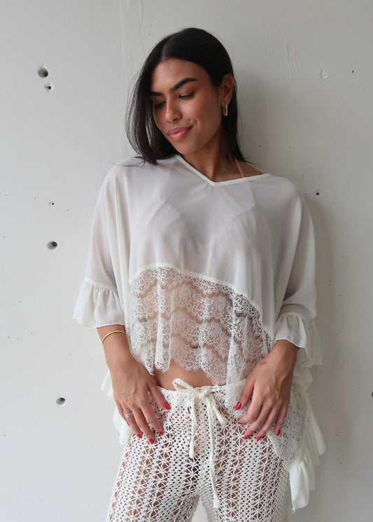 Lace Poncho Top