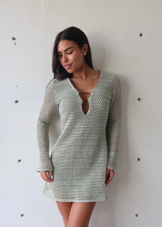 Crochet Mint Dress