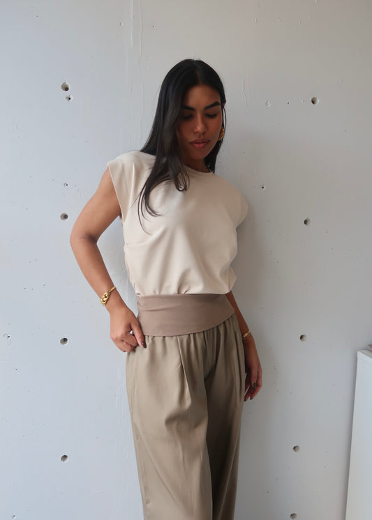 nora fold over waist pant