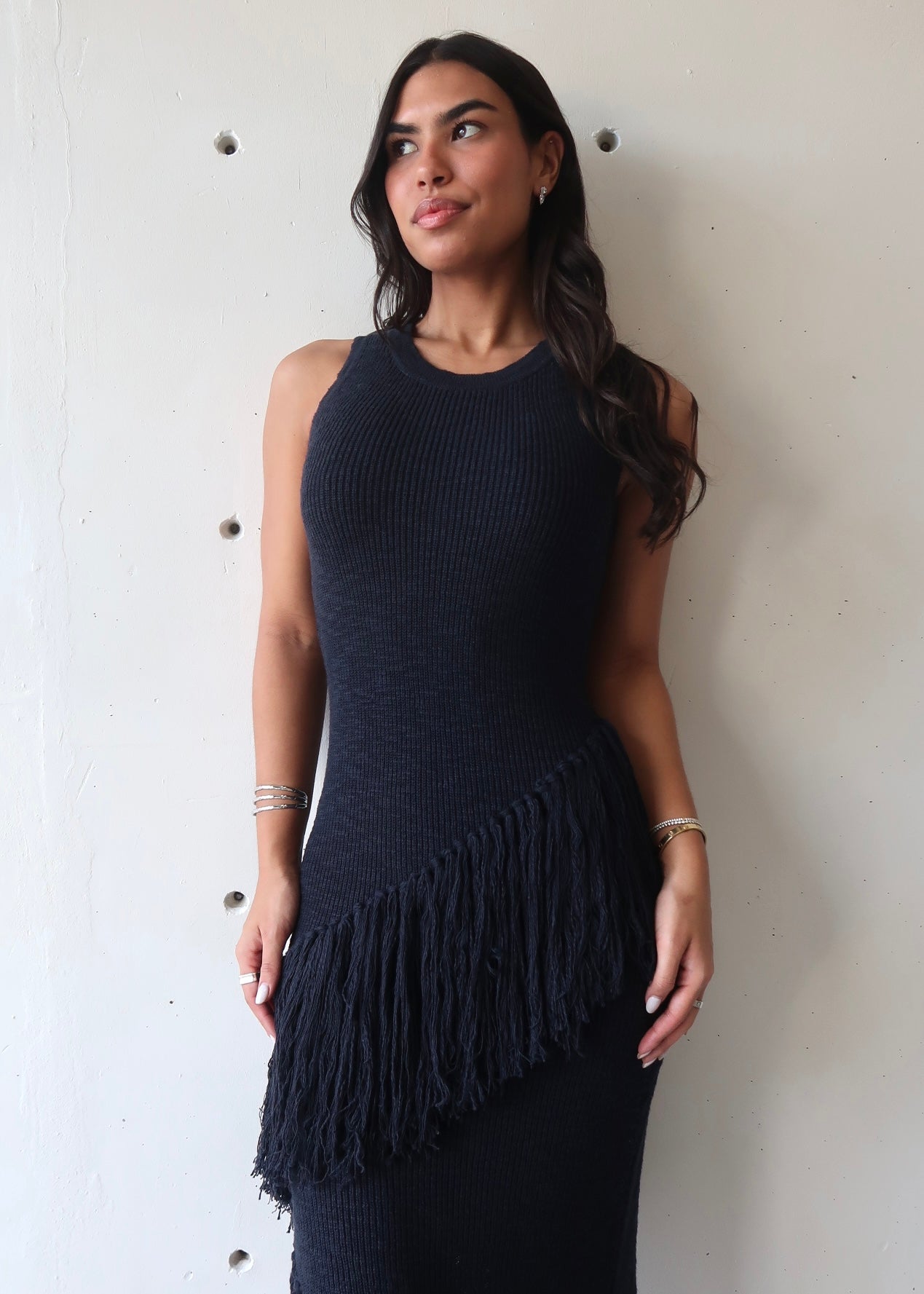Sylvie Navy Dress