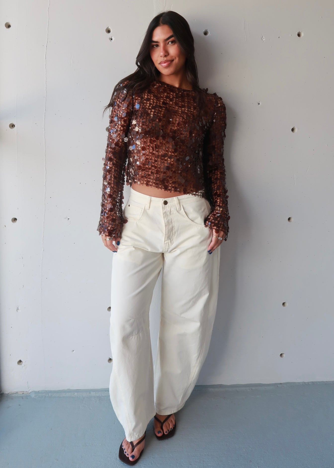 Yara Sequin Knit Top - Morena Lucía