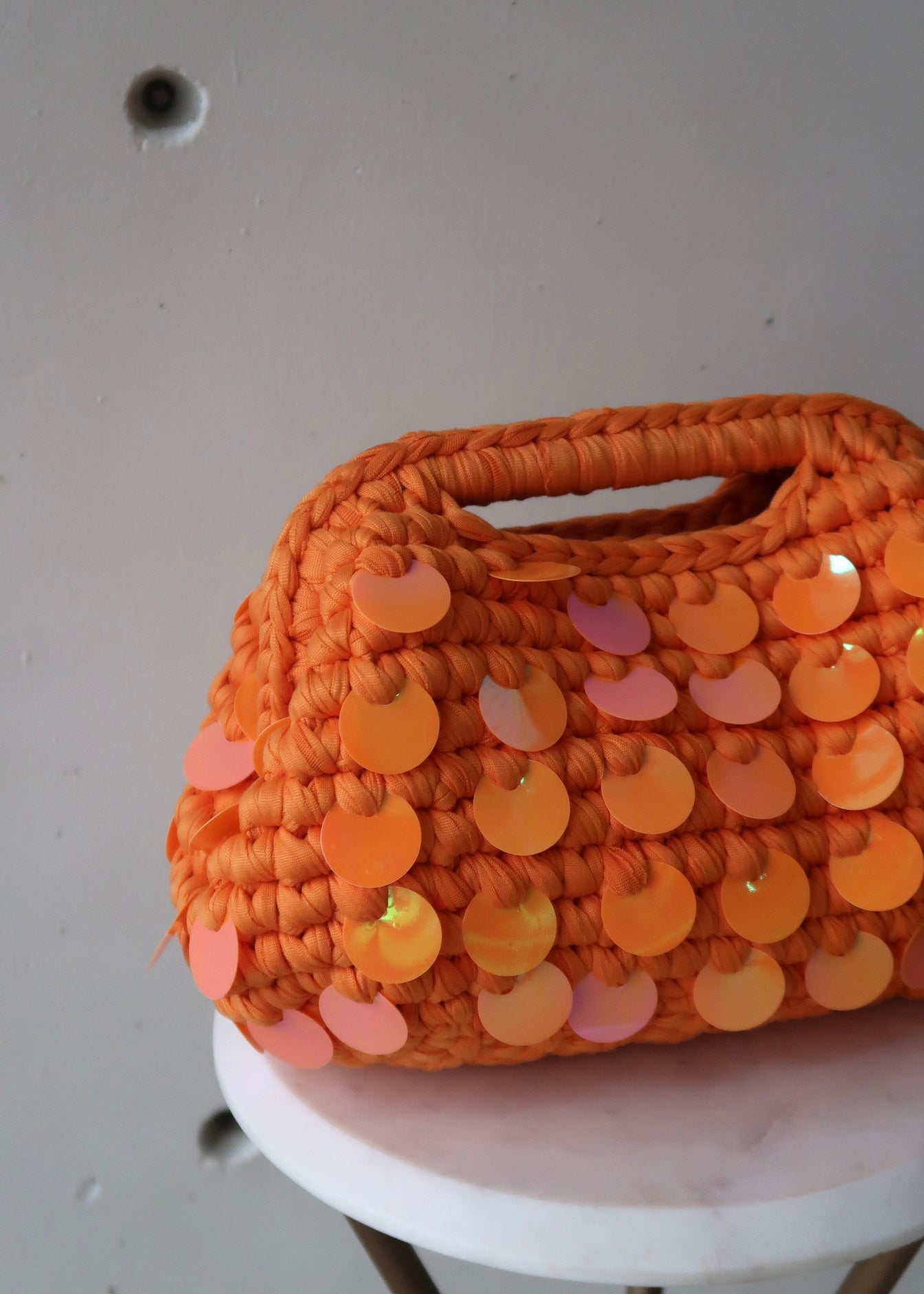 Marcella Sequin Bag - Orange - Morena Lucía