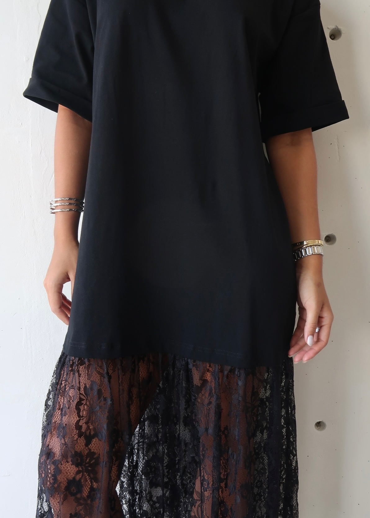 Lace T-Shirt Dress