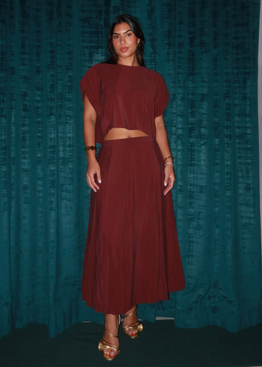 Camille Burgundy Set