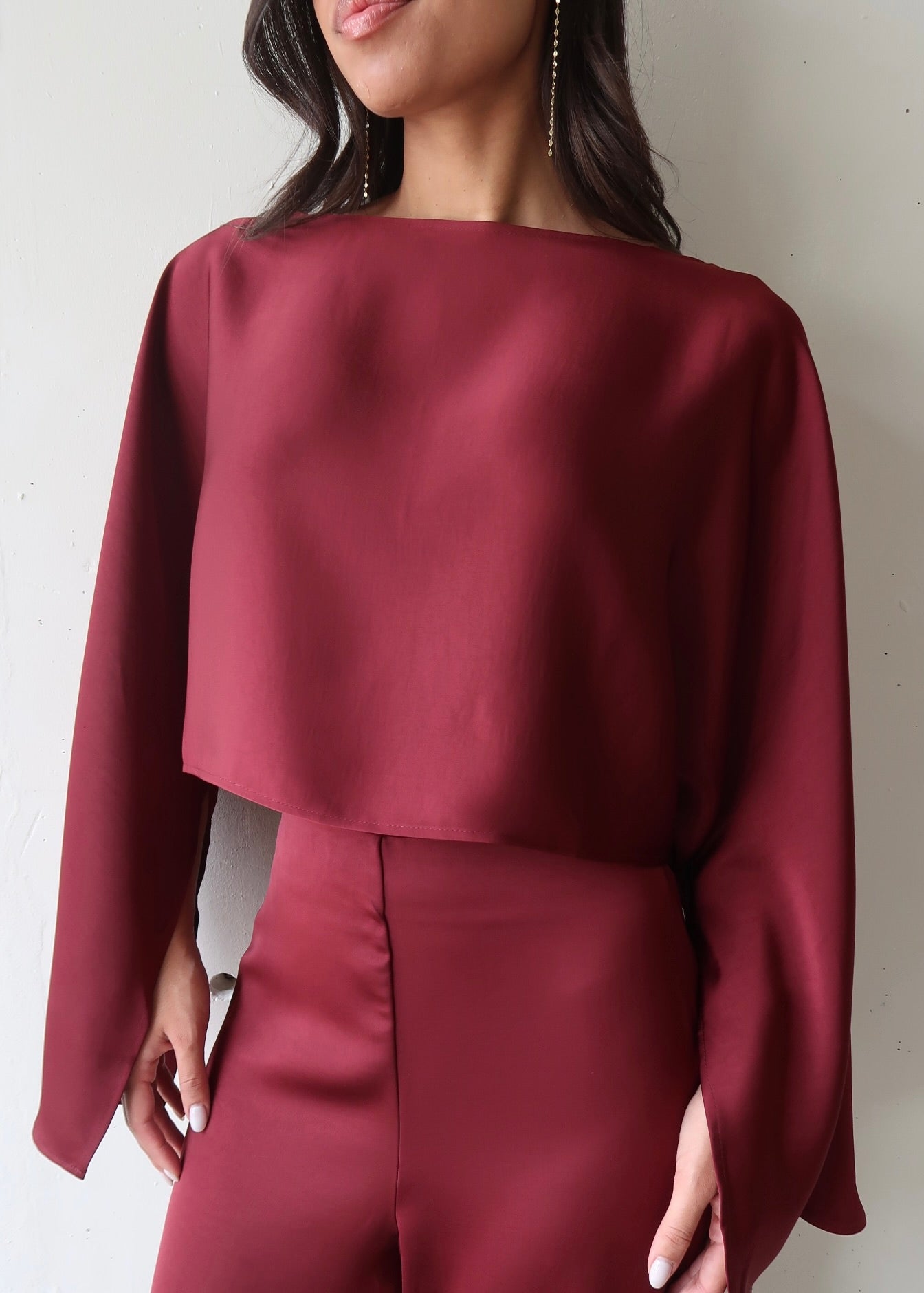 Arielle Pant Set - Burgandy