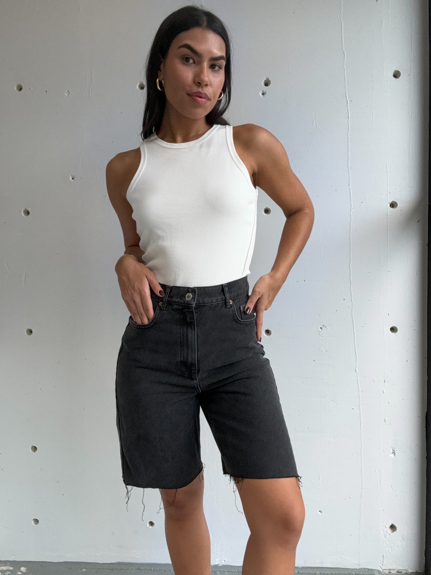 black bermudas short - Morena Lucía