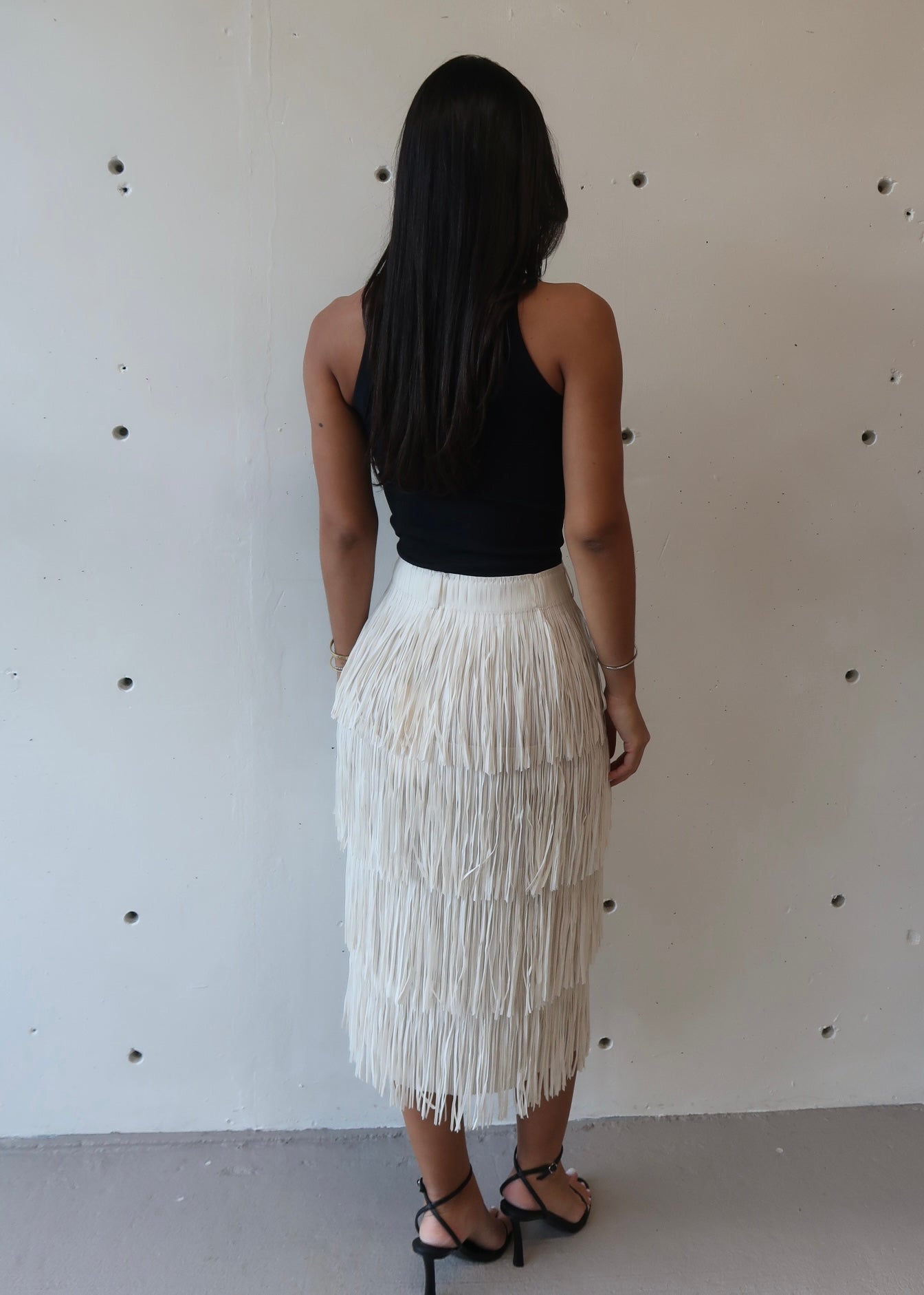 Nora Fringe Skirt - Pre orden
