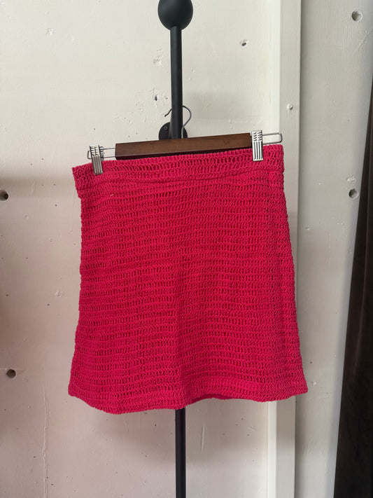 Fucsia Crochet Skirt - Morena Lucía