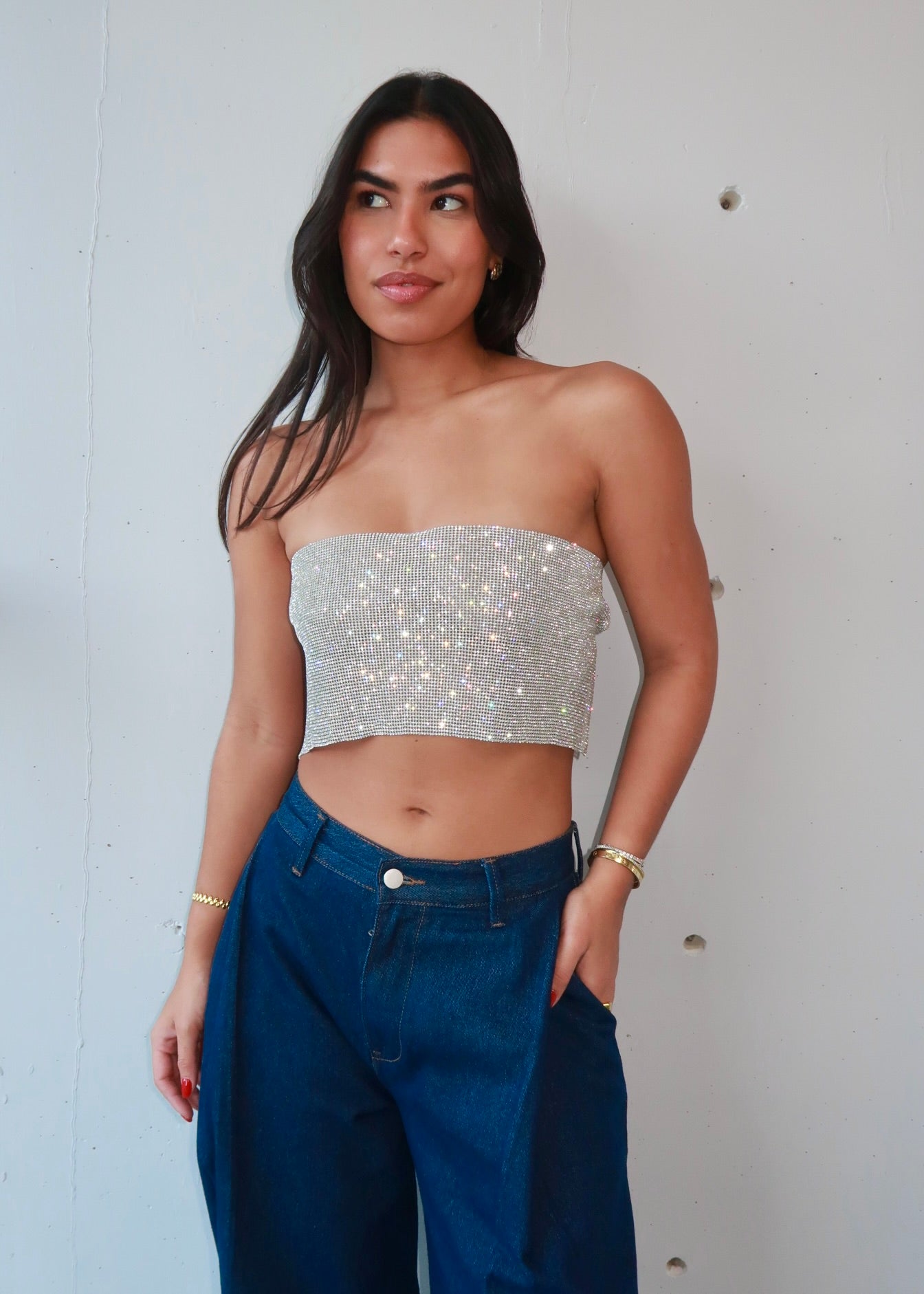 Alias Rhinestone Tube Top