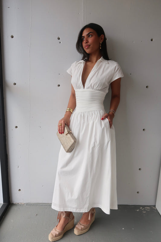capri dress - white