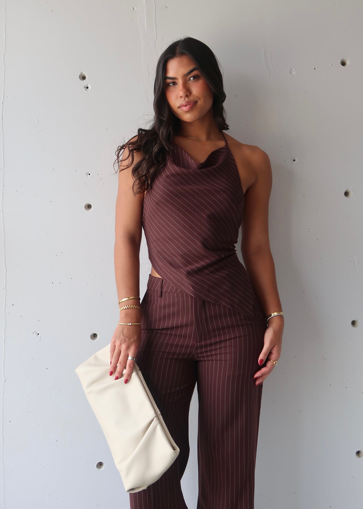 Valeria Pinstripe Set