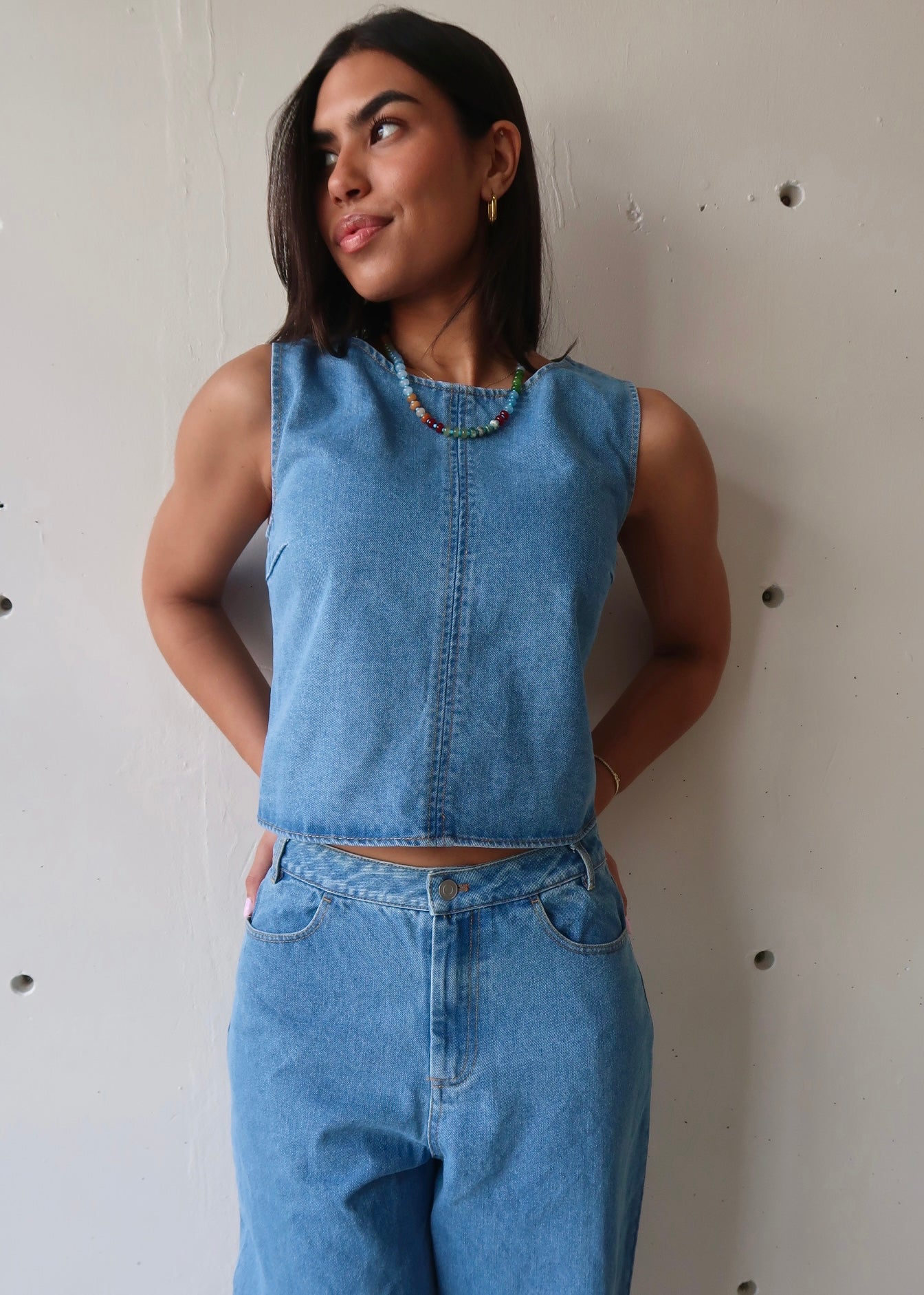 Zélie Open Back Jean Set