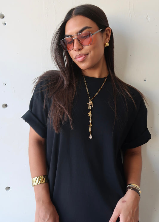 Maella Lace T-shirt Dress - Morena Lucía