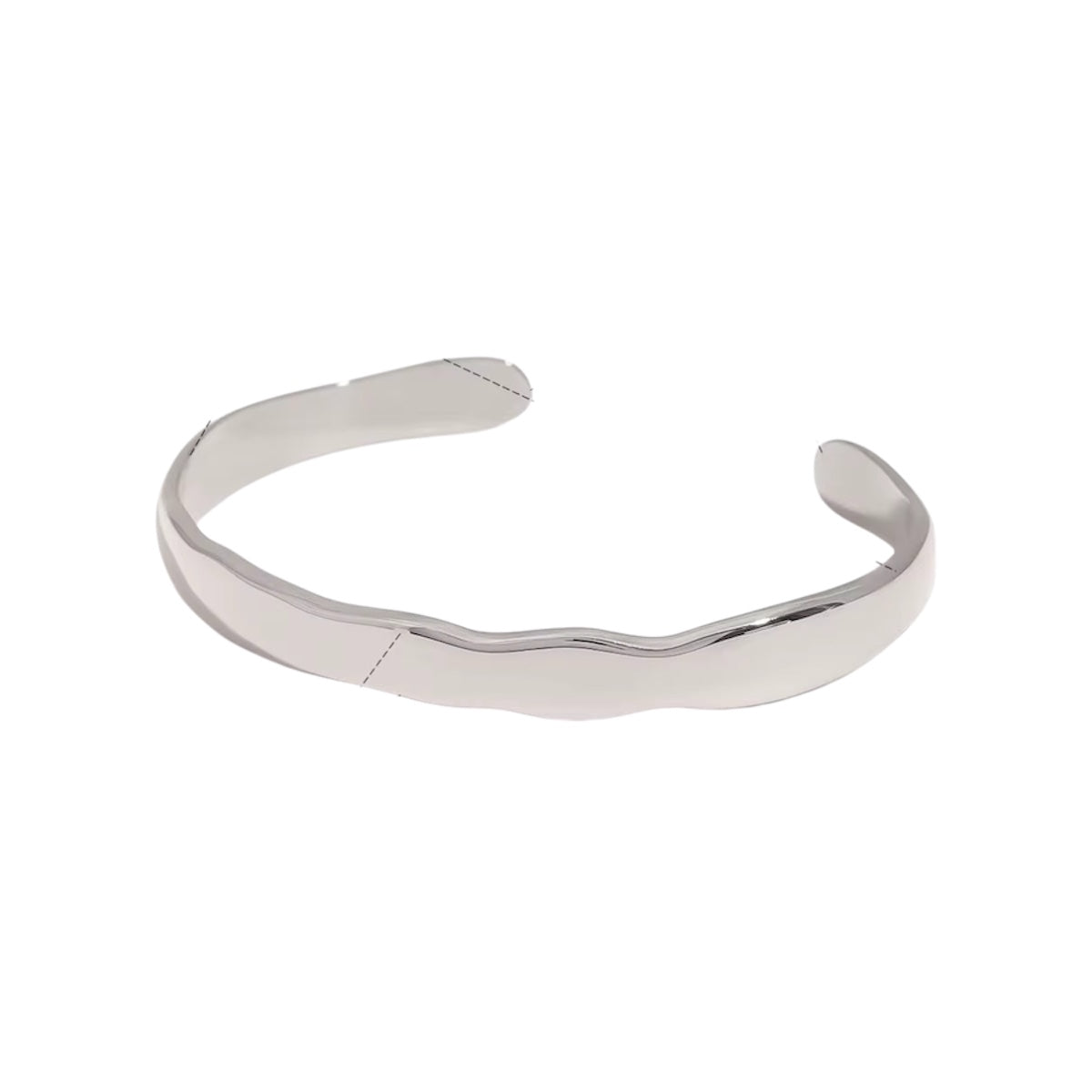 Charlotte Thick Bangle - Silver - Morena Lucía