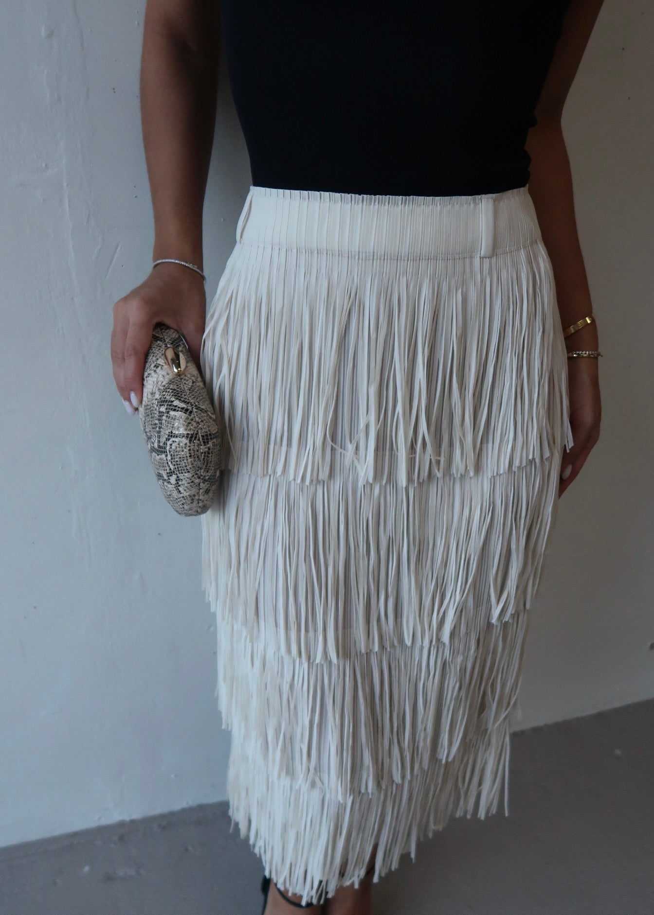 Nora Fringe Skirt - Pre orden