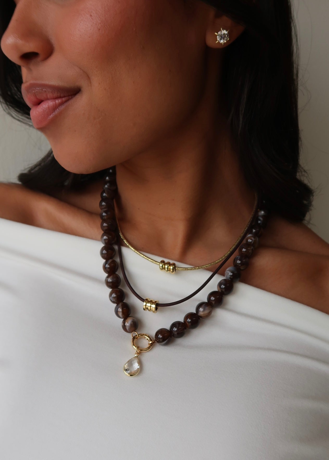 Cia Gold Beads Necklace