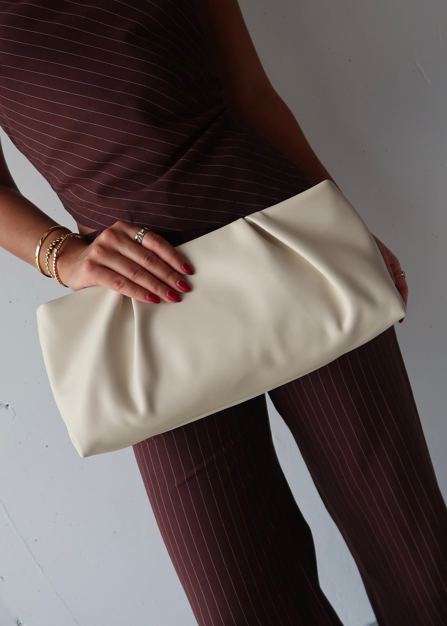 Ivory Cloud Clutch