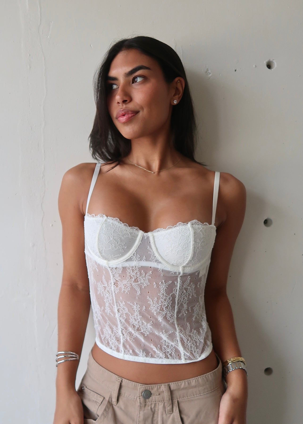 White Lace Corset