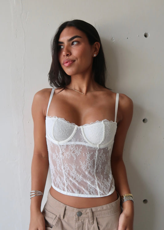 White Lace Corset