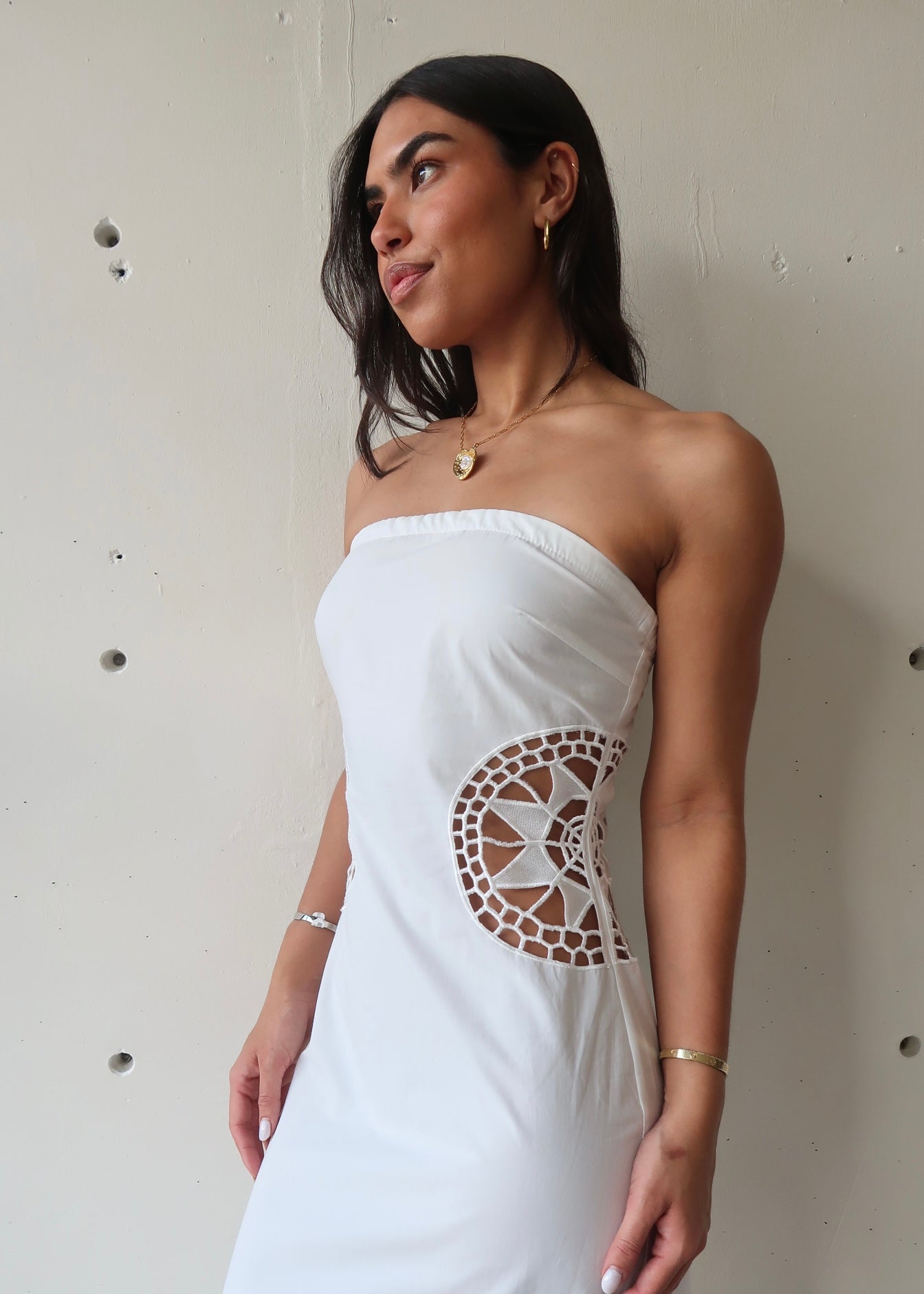 Nina Embroidered Tube Dress - Morena Lucía