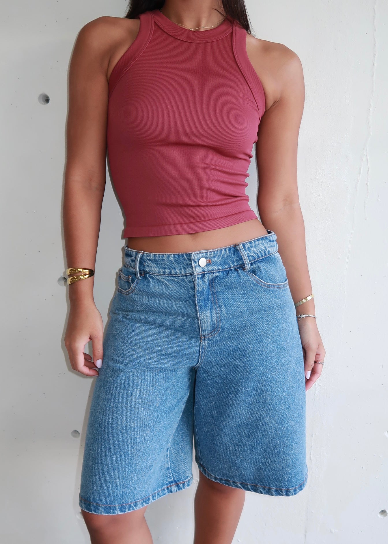 Eva Basic Top Berry - Morena Lucía