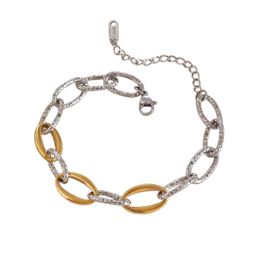link two tones bracelet