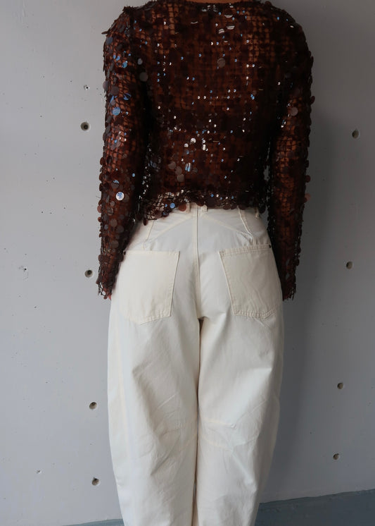 Angelie Barrel Pant - Cream