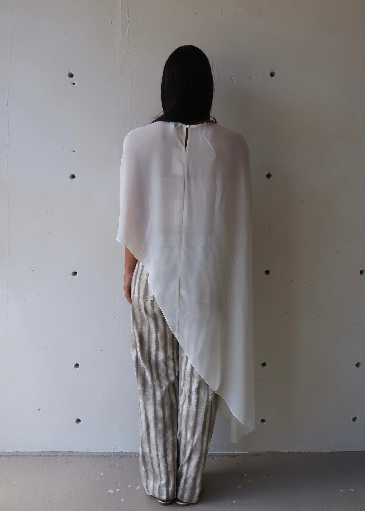 Vera Sheer Poncho - White
